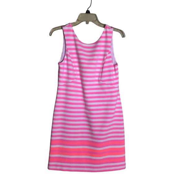Lilly Pulitzer Women Stripe Shift Dress Sz Small Pink  Eden Tropical Mini Dress - Picture 2 of 16